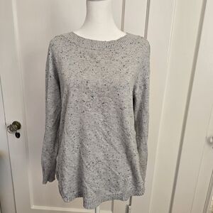 Loft Outlet Gray Speckled Knit Sweater Size S